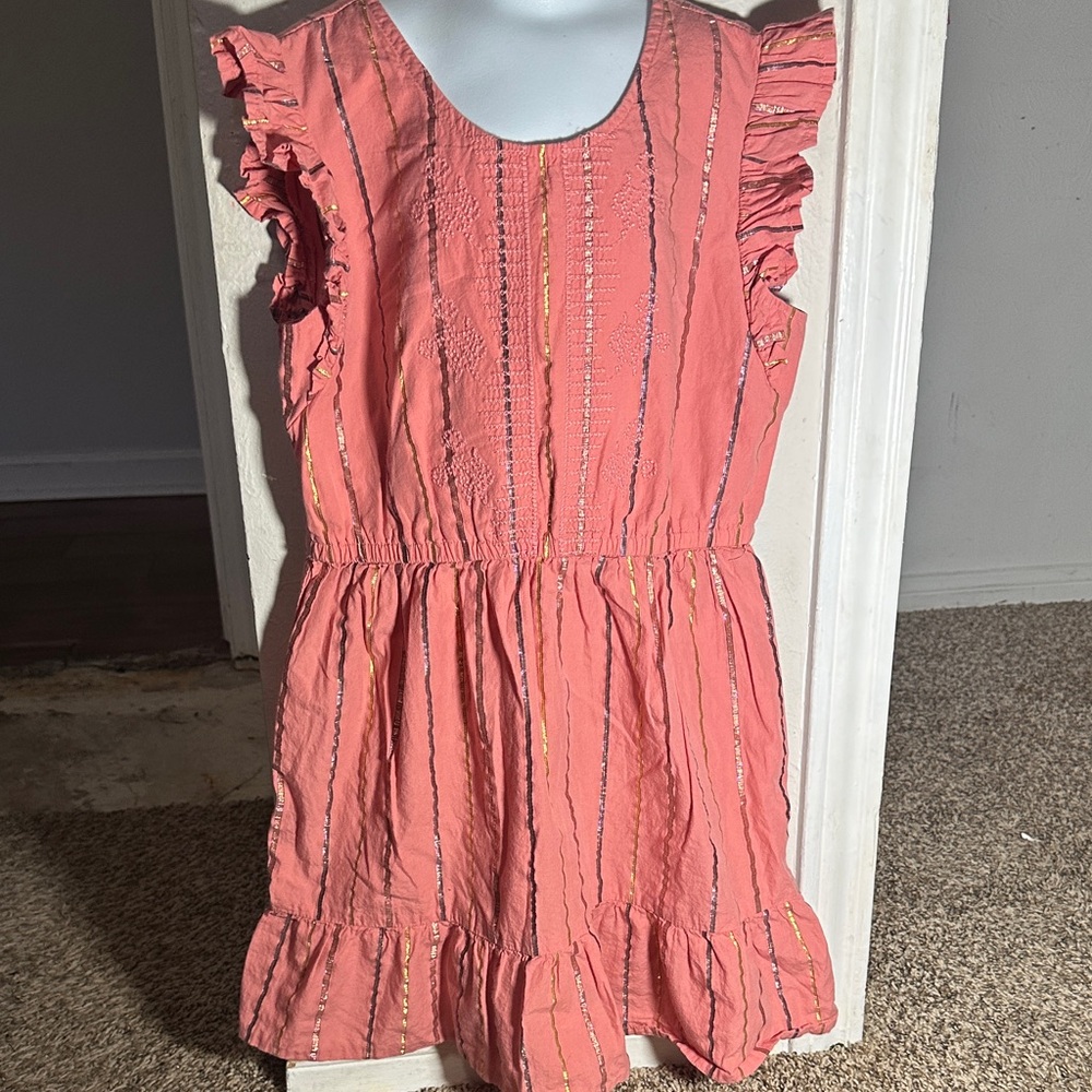 Arizona Jean Company Coral Striped Kids Dress
